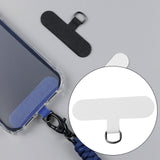 Maxbell Universal Phone Lanyard Patch with Metal Ring for Cellphone Case White