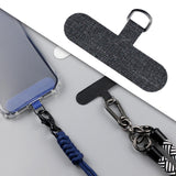 Maxbell Universal Phone Lanyard Patch with Metal Ring for Cellphone Case Dark Grey