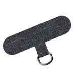 Maxbell Universal Phone Lanyard Patch with Metal Ring for Cellphone Case Dark Grey