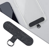Maxbell Universal Phone Lanyard Patch with Metal Ring for Cellphone Case Dark Grey