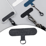 Maxbell Universal Phone Lanyard Patch with Metal Ring for Cellphone Case Dark Grey