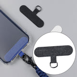 Maxbell Universal Phone Lanyard Patch with Metal Ring for Cellphone Case Dark Grey