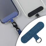 Maxbell Universal Phone Lanyard Patch with Metal Ring for Cellphone Case Indigo