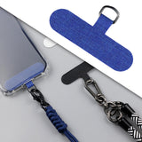Maxbell Universal Phone Lanyard Patch with Metal Ring for Cellphone Case Blue
