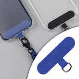 Maxbell Universal Phone Lanyard Patch with Metal Ring for Cellphone Case Blue