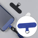 Maxbell Universal Phone Lanyard Patch with Metal Ring for Cellphone Case Blue