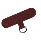 Maxbell Universal Phone Lanyard Patch with Metal Ring for Cellphone Case Burgundy