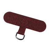 Maxbell Universal Phone Lanyard Patch with Metal Ring for Cellphone Case Burgundy