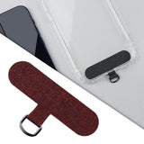 Maxbell Universal Phone Lanyard Patch with Metal Ring for Cellphone Case Burgundy