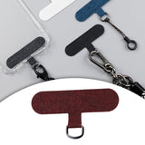 Maxbell Universal Phone Lanyard Patch with Metal Ring for Cellphone Case Burgundy