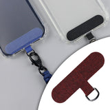 Maxbell Universal Phone Lanyard Patch with Metal Ring for Cellphone Case Burgundy