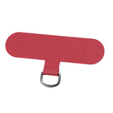 Maxbell Universal Phone Lanyard Patch with Metal Ring for Cellphone Case Red