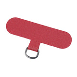 Maxbell Universal Phone Lanyard Patch with Metal Ring for Cellphone Case Red
