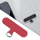 Maxbell Universal Phone Lanyard Patch with Metal Ring for Cellphone Case Red