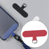 Maxbell Universal Phone Lanyard Patch with Metal Ring for Cellphone Case Red