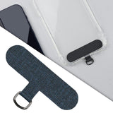 Maxbell Universal Phone Lanyard Patch with Metal Ring for Cellphone Case Grey Blue