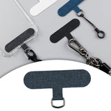 Maxbell Universal Phone Lanyard Patch with Metal Ring for Cellphone Case Grey Blue