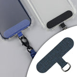Maxbell Universal Phone Lanyard Patch with Metal Ring for Cellphone Case Grey Blue