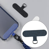 Maxbell Universal Phone Lanyard Patch with Metal Ring for Cellphone Case Grey Blue
