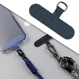 Maxbell Universal Phone Lanyard Patch with Metal Ring for Cellphone Case Grey Blue