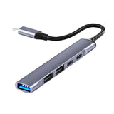 Maxbell 5 in 1 USB Type Hub USB2.0 Ports Compact for Type C Devices Laptops