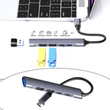 Maxbell 5 in 1 USB Type Hub USB2.0 Ports Compact for Type C Devices Laptops