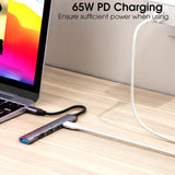 Maxbell 5 in 1 USB Type Hub USB2.0 Ports Compact for Type C Devices Laptops