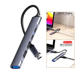 Maxbell 5 in 1 USB Type Hub USB2.0 Ports Compact for Type C Devices Laptops