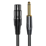 Maxbell 3 Pin XLR to Quarter inch Mic Cable Cord Adapter Cable Stereo for Microphone 3 Meter