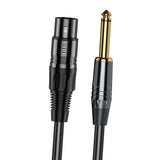 Maxbell 3 Pin XLR to Quarter inch Mic Cable Cord Adapter Cable Stereo for Microphone 3 Meter