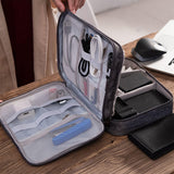 Maxbell Electronic Organizer Shockproof Waterproof for Power Bank Earphone Purple