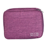 Maxbell Electronic Organizer Shockproof Waterproof for Power Bank Earphone Purple