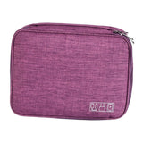 Maxbell Electronic Organizer Shockproof Waterproof for Power Bank Earphone Purple