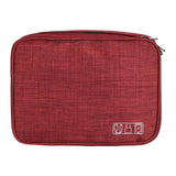 Maxbell Electronic Organizer Shockproof Waterproof for Power Bank Earphone Red
