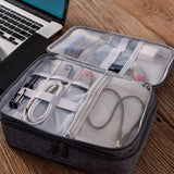 Maxbell Electronic Organizer Shockproof Waterproof for Power Bank Earphone Gray