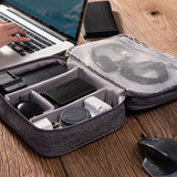 Maxbell Electronic Organizer Shockproof Waterproof for Power Bank Earphone Gray