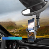 Maxbell Car Dashboard Rearview Mirror Phone Holder 360° Rotating Accessory Universal Red