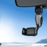 Maxbell Rearview Mirror Phone Holder Hands Free for Most Mobile Phones and Cars B