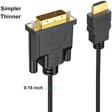 Maxbell DVI to HDMI Adapter Cable HDMI Male to Dvi-D Male for Desktops TV Monitors 2m