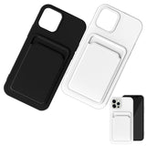 Maxbell Phone Case with Card Holder Shockproof TPU for 13 Pro Smartphone Black