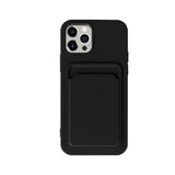 Maxbell Phone Case with Card Holder Shockproof TPU for 13 Pro Smartphone Black