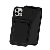 Maxbell Phone Case with Card Holder Shockproof TPU for 13 Pro Smartphone Black