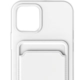 Maxbell Phone Case with Card Holder Shockproof TPU for 13 Pro Smartphone White