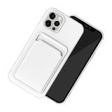 Maxbell Phone Case with Card Holder Shockproof TPU for 13 Pro Smartphone White