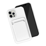 Maxbell Phone Case with Card Holder Shockproof TPU for 13 Pro Smartphone White