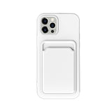 Maxbell Phone Case with Card Holder Shockproof TPU for 13 Pro Smartphone White