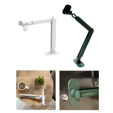 Maxbell Adhesive Phone Holder 90 Degree Rotate Accessories for Kitchen White