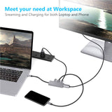 Maxbell USB Hub USB Port Expander Dongle Adapter Portable USB 3.0 2.0 with 4K HDMI