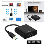 Maxbell 1080P 60Hz USB 3.0 to HDMI Audio Video Adapter Video Output for Laptop Imported chips