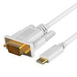 Maxbell USB Type C to VGA Adapter Cable 24Pin Plug and Play for TV